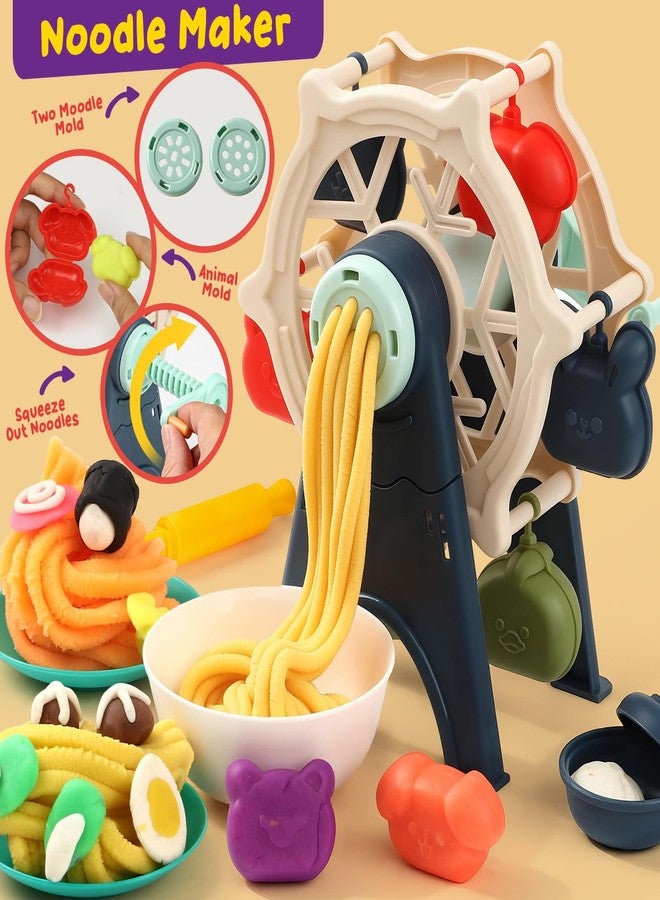 Golray 4 in 1 Playdough Sets for Kids Ages 4-8, 24 Colors Dough Accessories with Ice Cream/ Noodles/ Cake Makers, Kitchen Pretend Play Tools Kit, Birthday Gifts Toys for Toddlers Boys Girls 3 4 5 6 7 8 - Image 5